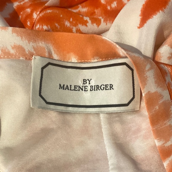 BY MALENE BIRGER orange and white silk shorts size 36 - Picture 5 of 13